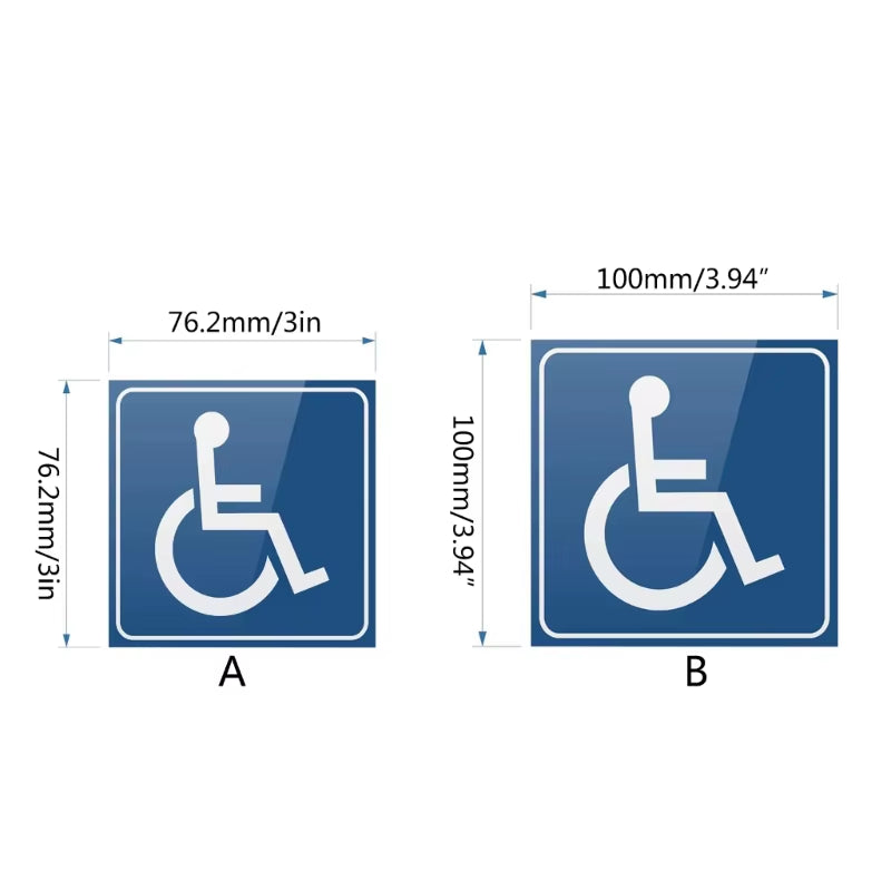 10Pcs Disabled Sign Disability Mobility Parking Car Sticker Self Adhesive Decal for Car Auto Accessories