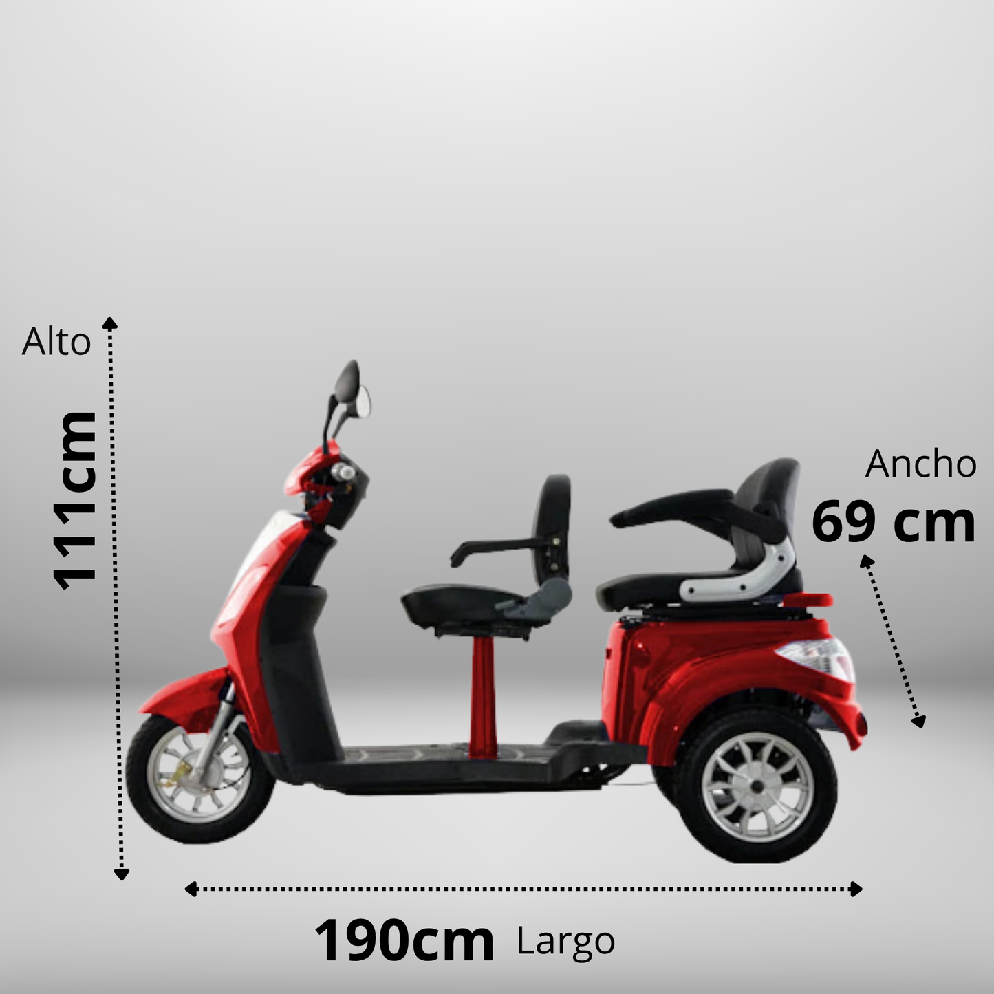 Scooter Eléctrico MB18 Litio Doble asiento iva Reducido