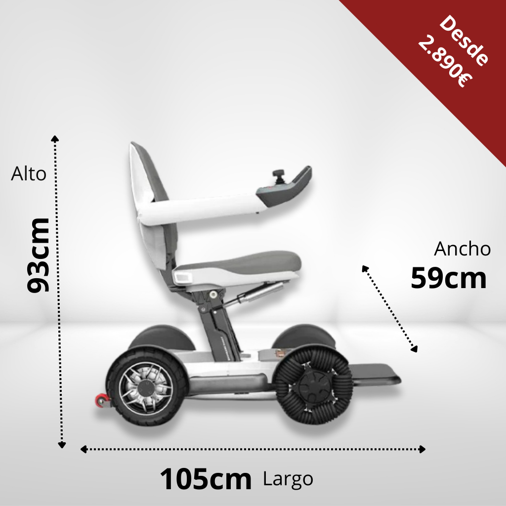 Silla de Ruedas Eléctrica plegable Mobility Folding, sillas de ruedas eléctricas para Personas con discapacidad iva Reducido