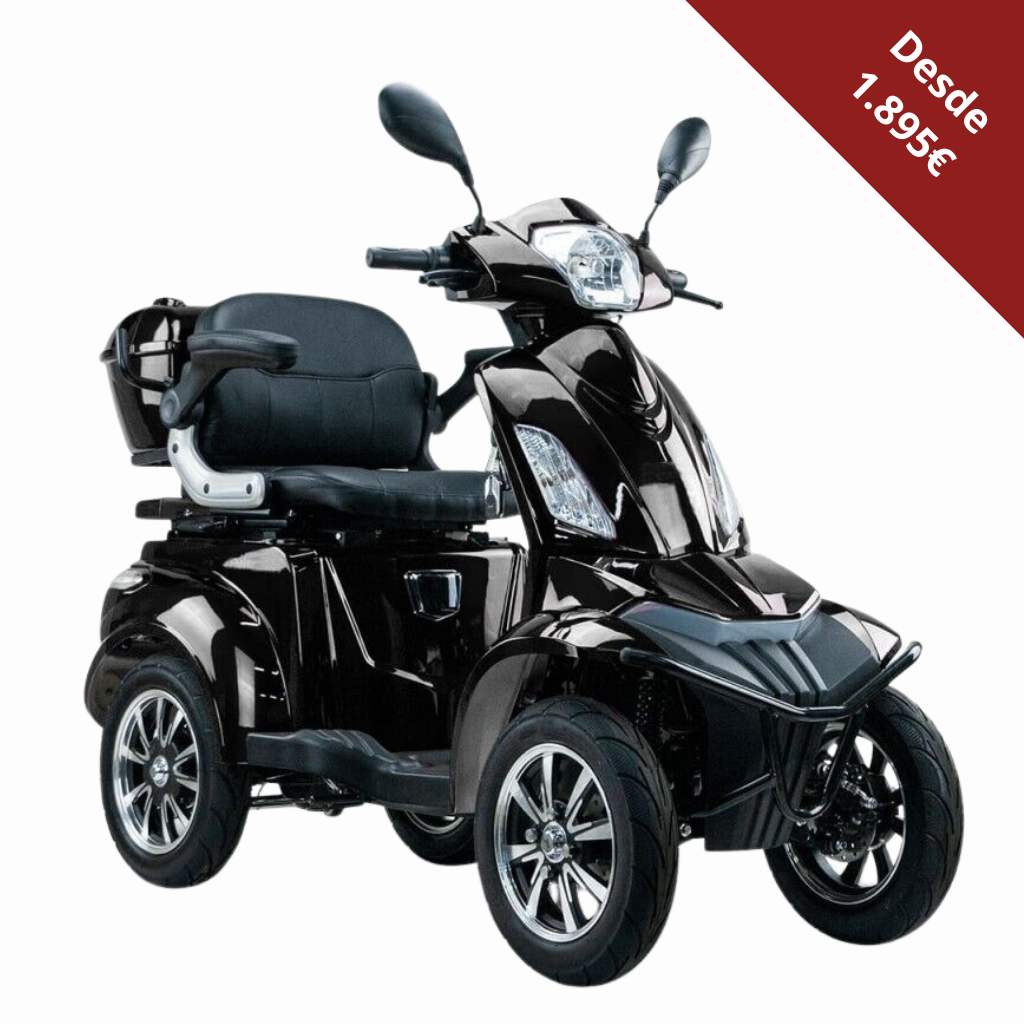 Scooter électrique 4 Roues Pour Adultes Et Seniors VELECO FASTER - 1000W - Autonomie 45-60 Km