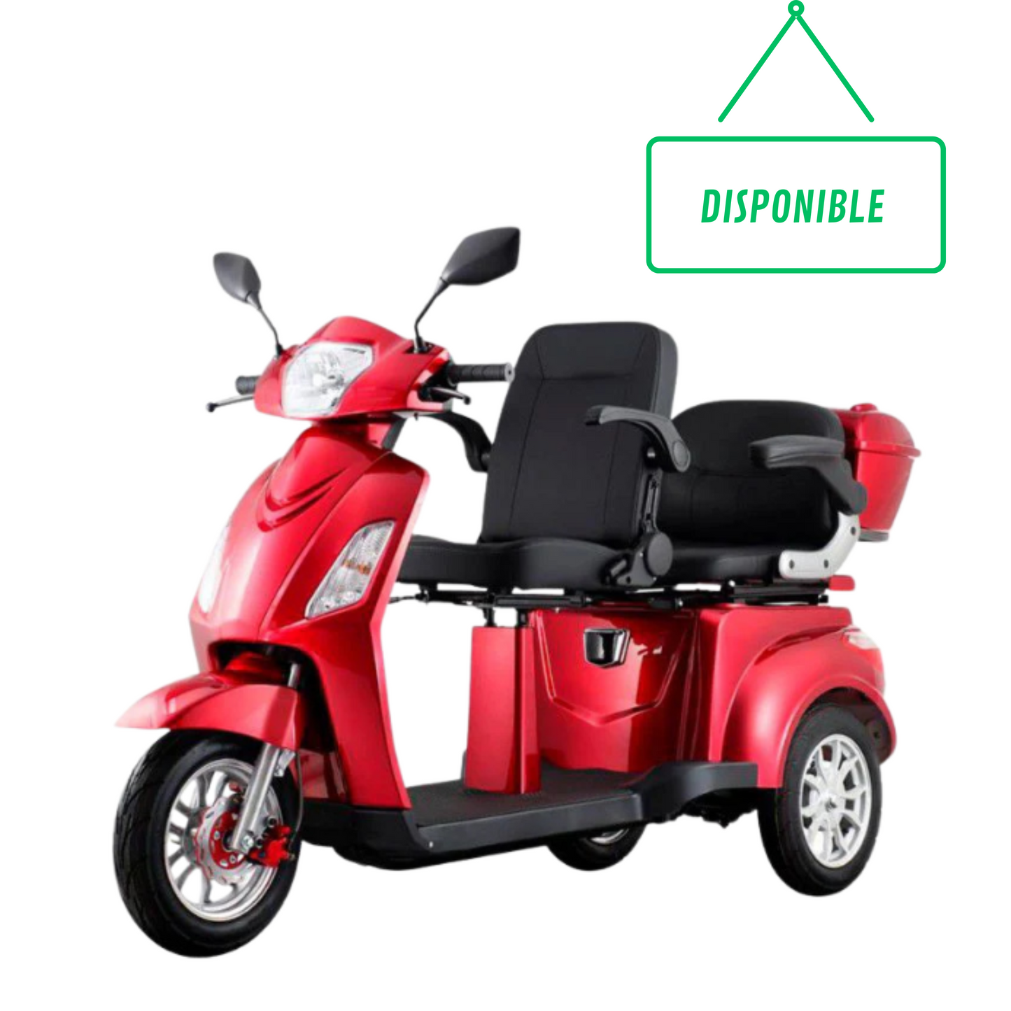 SEMI NUEVO Scooter Eléctrico MB18 Litio Doble asiento Rojo