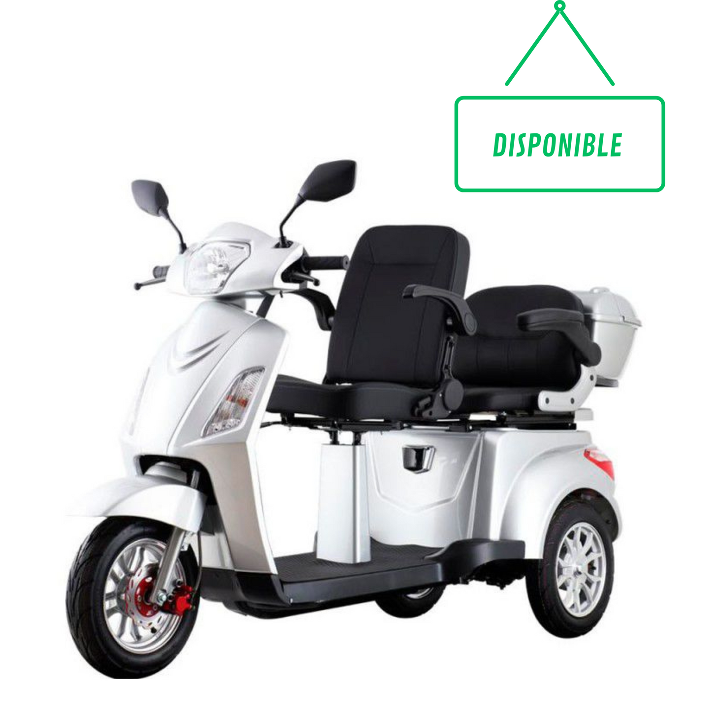 SEMI NUEVO Scooter Eléctrico MB18 Litio Doble asiento Gris