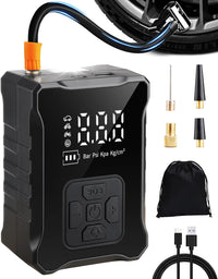 Mini Air Compressor, 4000mAh Portable Electric Inflator 150PSI Pump for Cars, Motorcycles, Bicycles, Swimming Rings, Scooters, and Balls