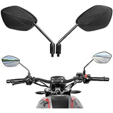 Espejos Retrovisores Moto, con Tornillos de 8 mm y 10 mm, para Manillar de 7/8 Pulgadas, Ajuste de 360 Grados, para ATV,Scooters, Bicicletas