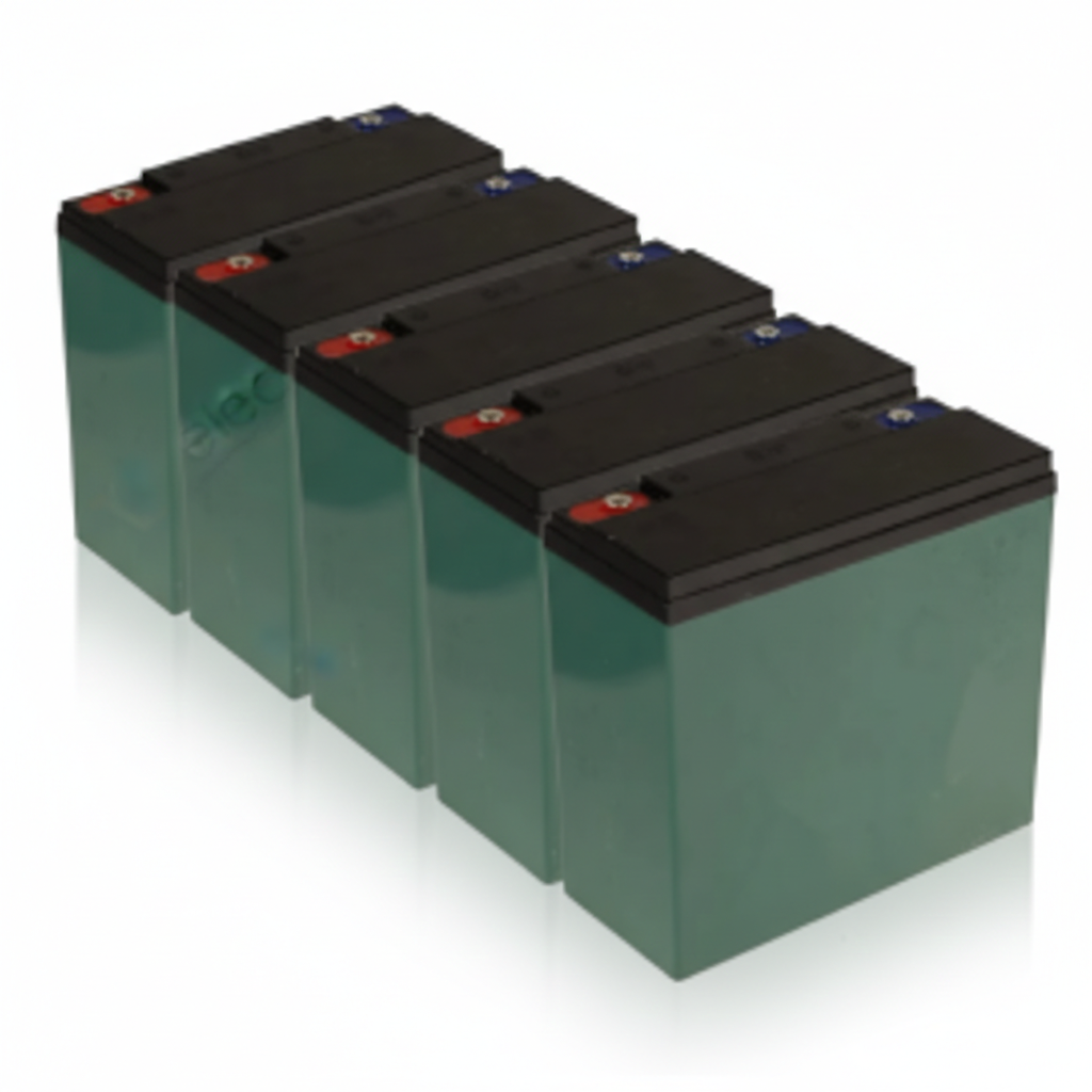 Juego de Baterías AGM 5 × 12V para Veleco, Tekuon, Libercart, assistant, invacare, dortomedical