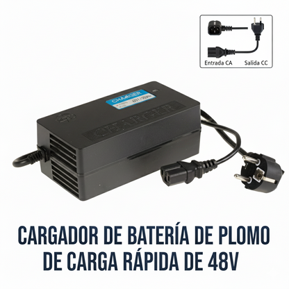 Cargador Eléctrico 48V 20h Cargador para Veleco, Tekuon, Libercart, assistant, invacare, dortomedical