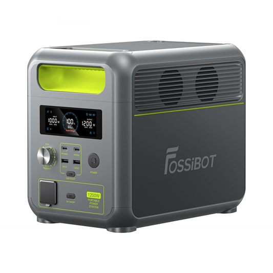 Estación de energía portátil F1200,1024Wh LiFePO4, con 2 Salidas AC de 1200W(Power Lifting 2400W), 100W Typ-C, Carga Rápida de 49min de 0-80%