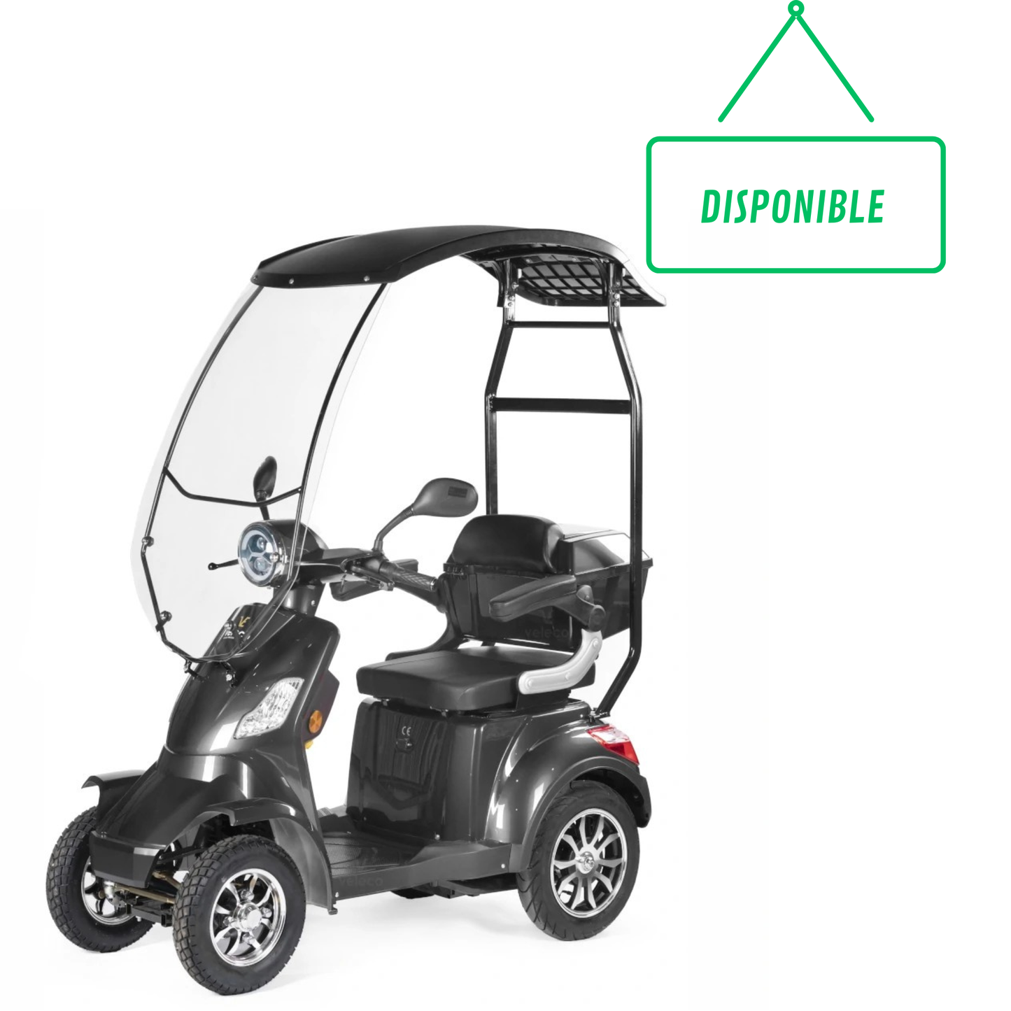 SEMI NUEVO Scooter Eléctrico veleco Faster Gris con Techo