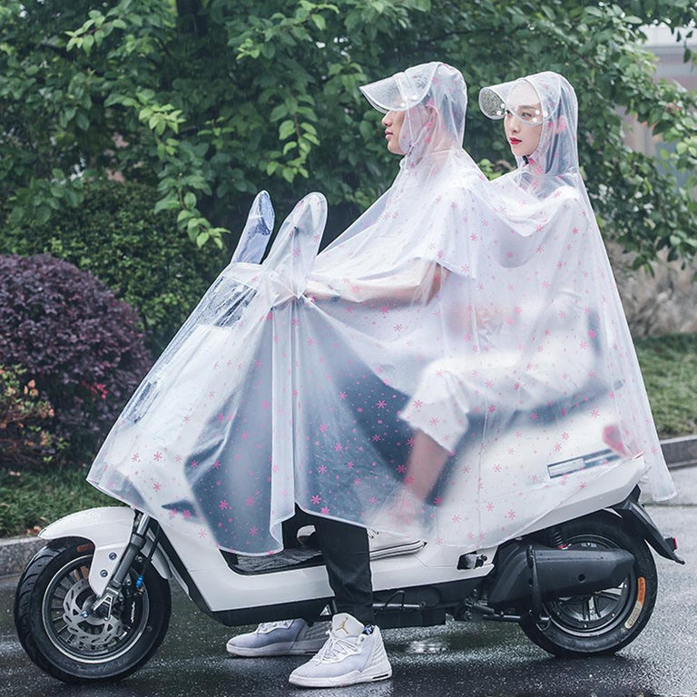  JTYX Chubasquero de ciclismo para hombre y mujer, capa de  lluvia, poncho con capucha, cubierta de movilidad, scooter, ligera,  compacta y reutilizable para adultos : Ropa, Zapatos y Joyería