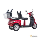 Scooter Eléctrico ZT18 Rojo Doble asiento - Mobility-Vida