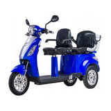 Scooter Eléctrico ZT18 Azul Doble asiento - Mobility-Vida